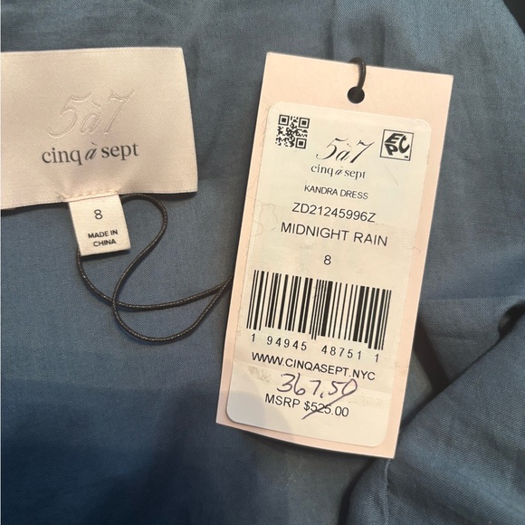 CINQ À SEPT..Kandra Tiered Skirt Maxi Dress In Midnight Rain - Picture 8 of 8